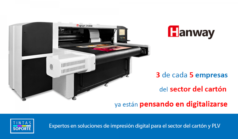 Hanway HighJet 2500B: Dentro de la impresora digital multipass.